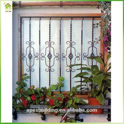 Free customized window iron bars / decorative security grills windows for house design