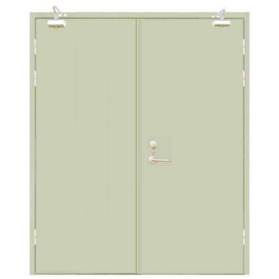 3 hour fire rated door double leaf hospital steel fire door in guangdong