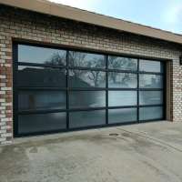 cheap automatic transparent 9x7 glass panel  sectional garage door