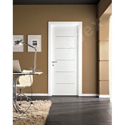 White primed PVC door panel veneer door flush doors design