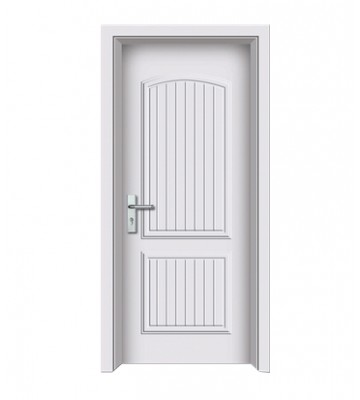 Modern design PVC white panel bathroom door