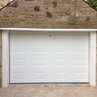 Automatic overhead garage door sectional garage door remote controlled