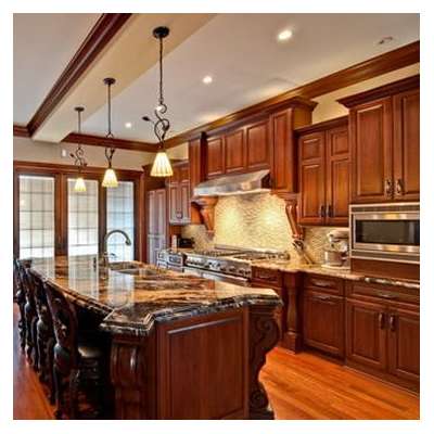 Chinese custom home furniture solid wood kitchen cabinet