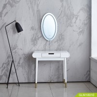 Beauty Oval Beveled Frameless Wall Mirrors Make Up Mirror for Bathroom Bedroom